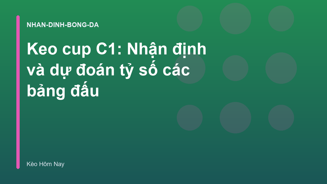 Keo cup C1: Nhận định và dự đoán tỷ số các bảng đấu